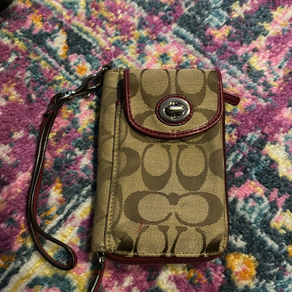 Small coach wallet and phone holder